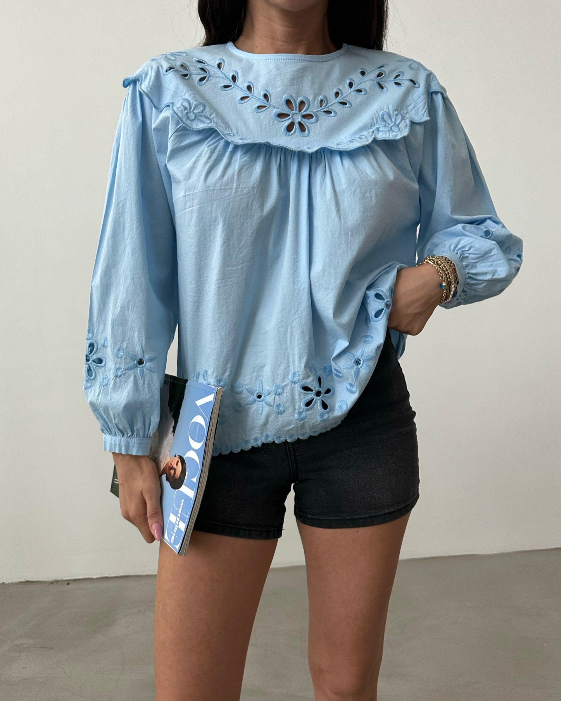STYLE-Blue-Vintage Blouse